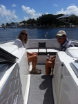 On the bow of the Chaparral 327